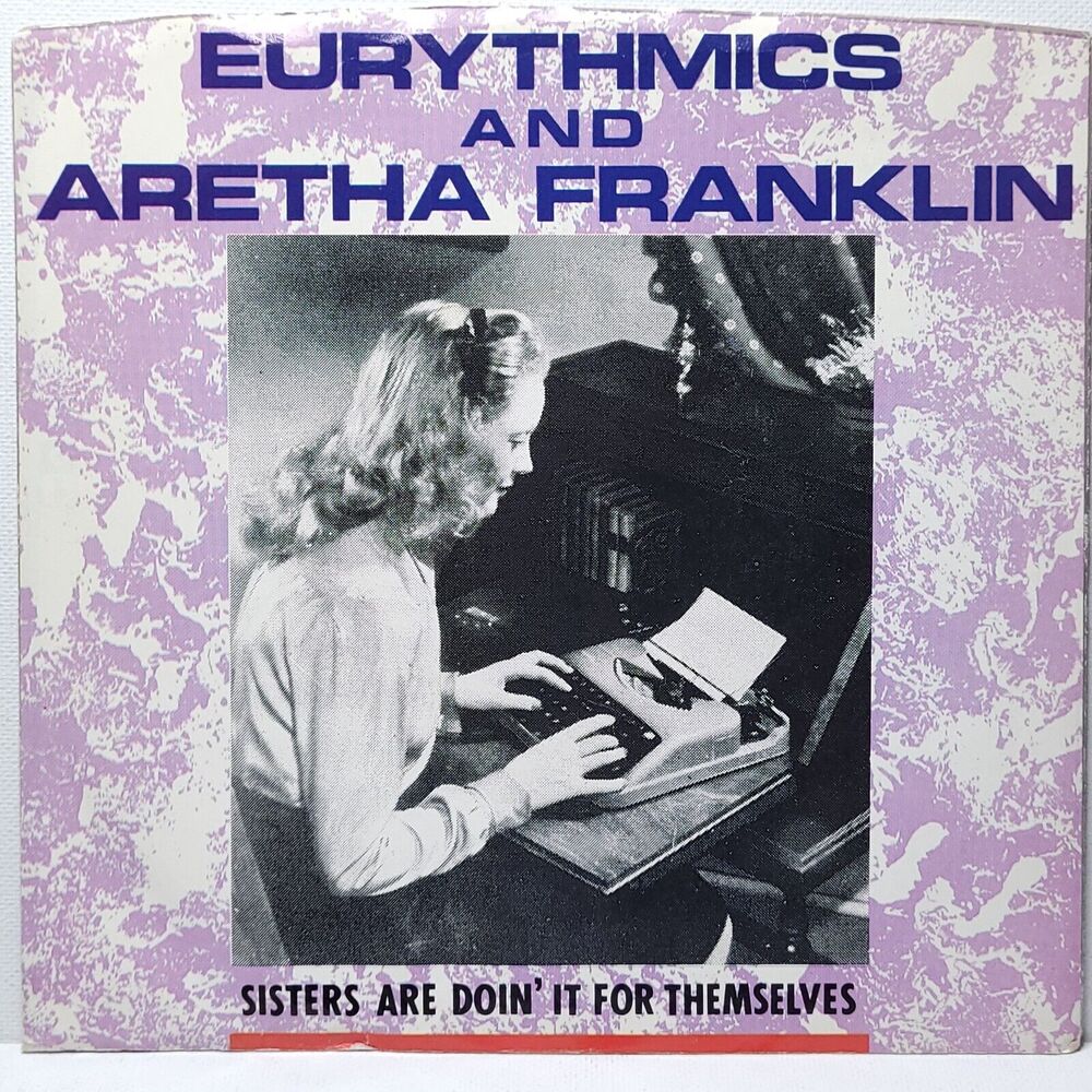Eurythmics & Aretha Franklin 45 W/PS Sisters Are Doin' It For Themselves EX/M-
